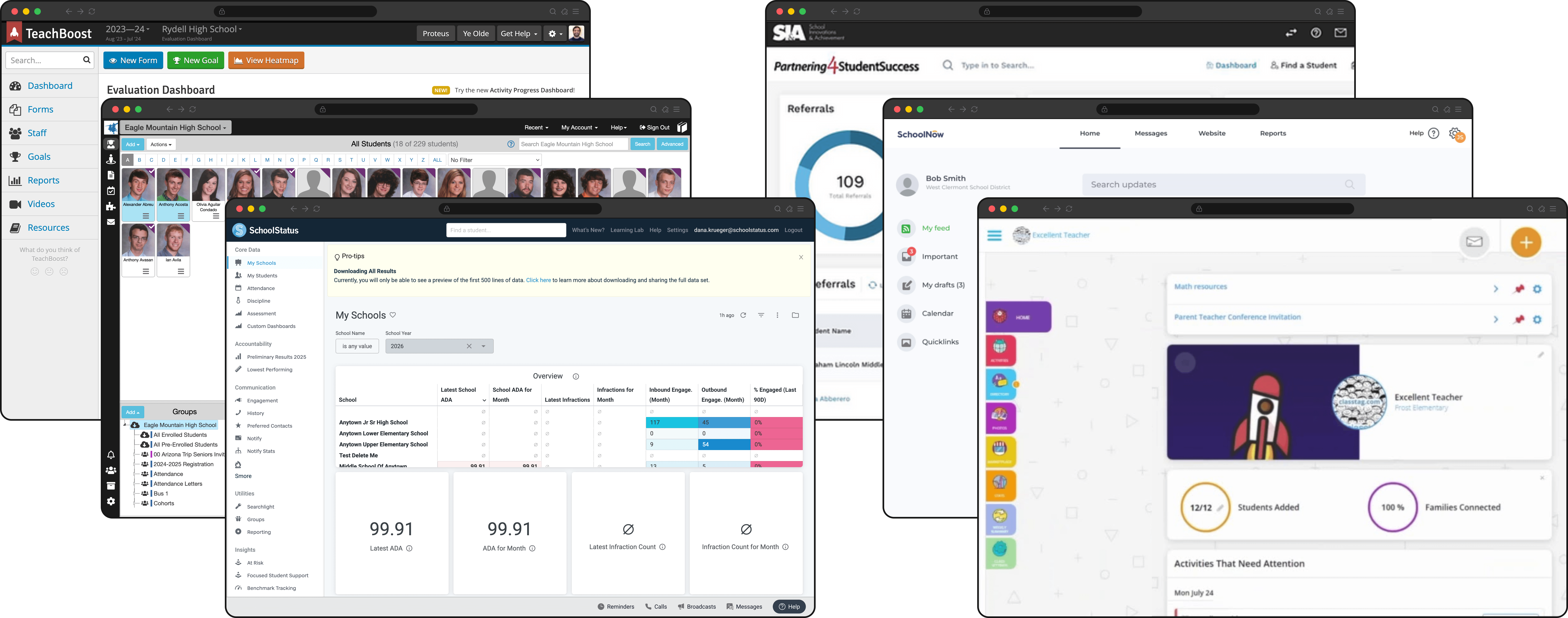 Early screenshots of the acquired apps prior to redesigns